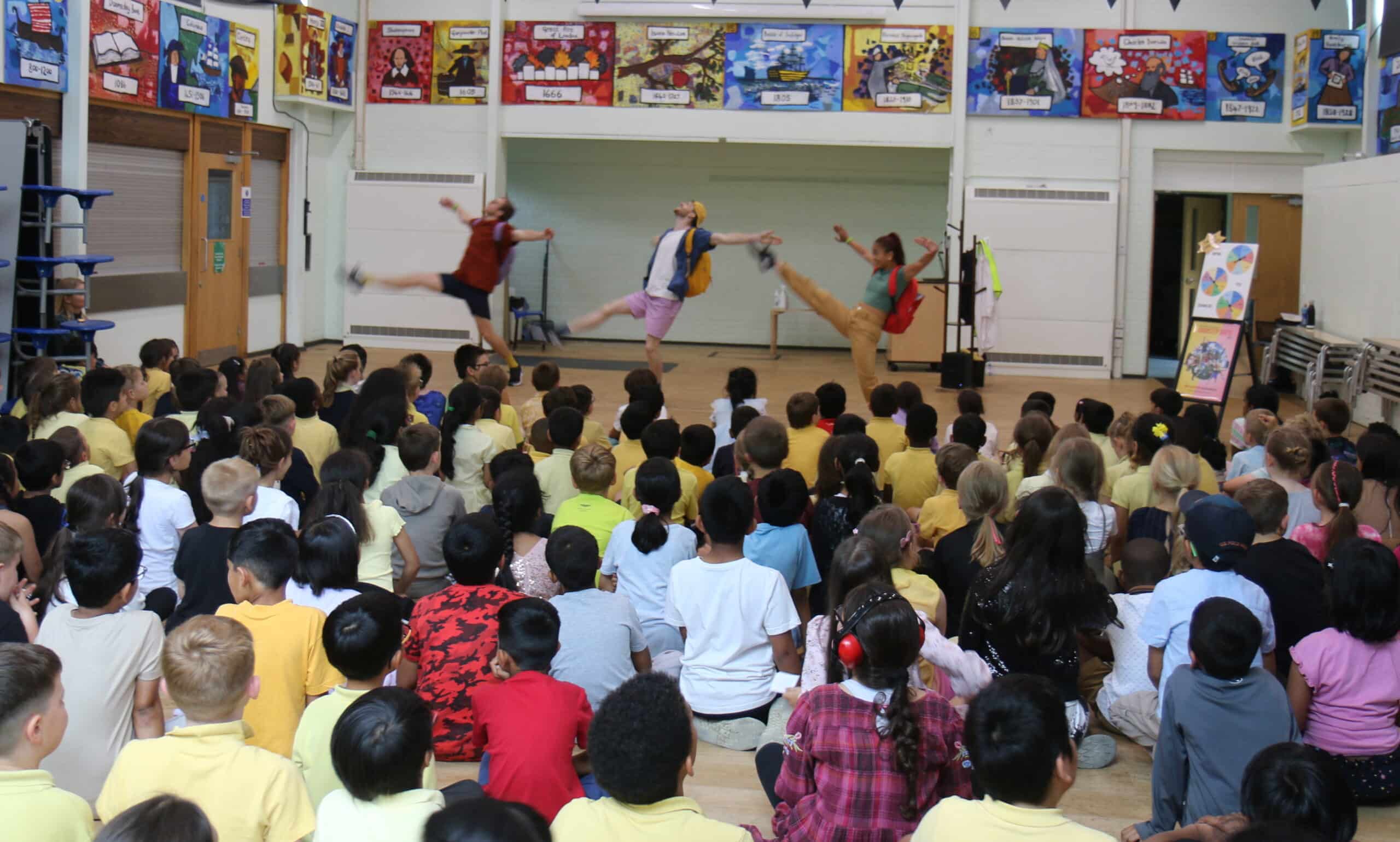 Children watching a performance